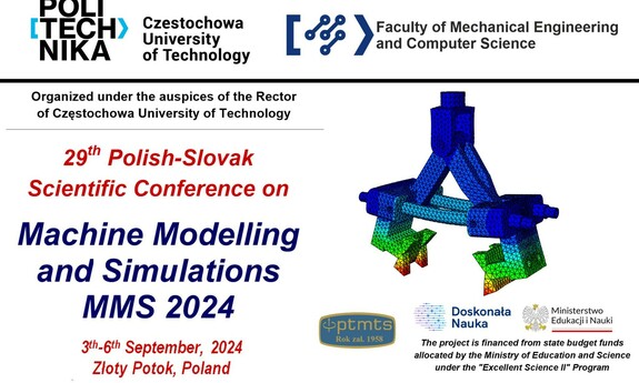 29 Międzynarodowa Konferencja Naukowa Machine Modelling and Simulations (MMS 2024) (PL/EN)