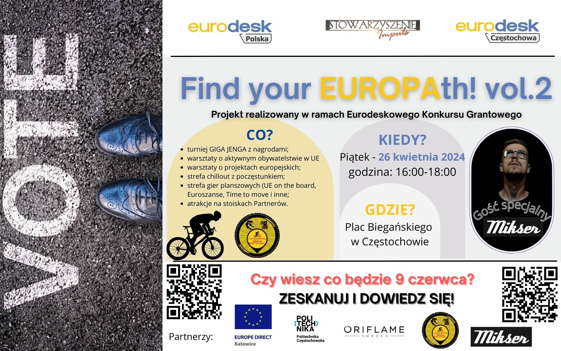 Zapraszamy na wydarzenie w ramach projektu „Find your EUROPAth! vol.2” 26 kwietnia 2024r.